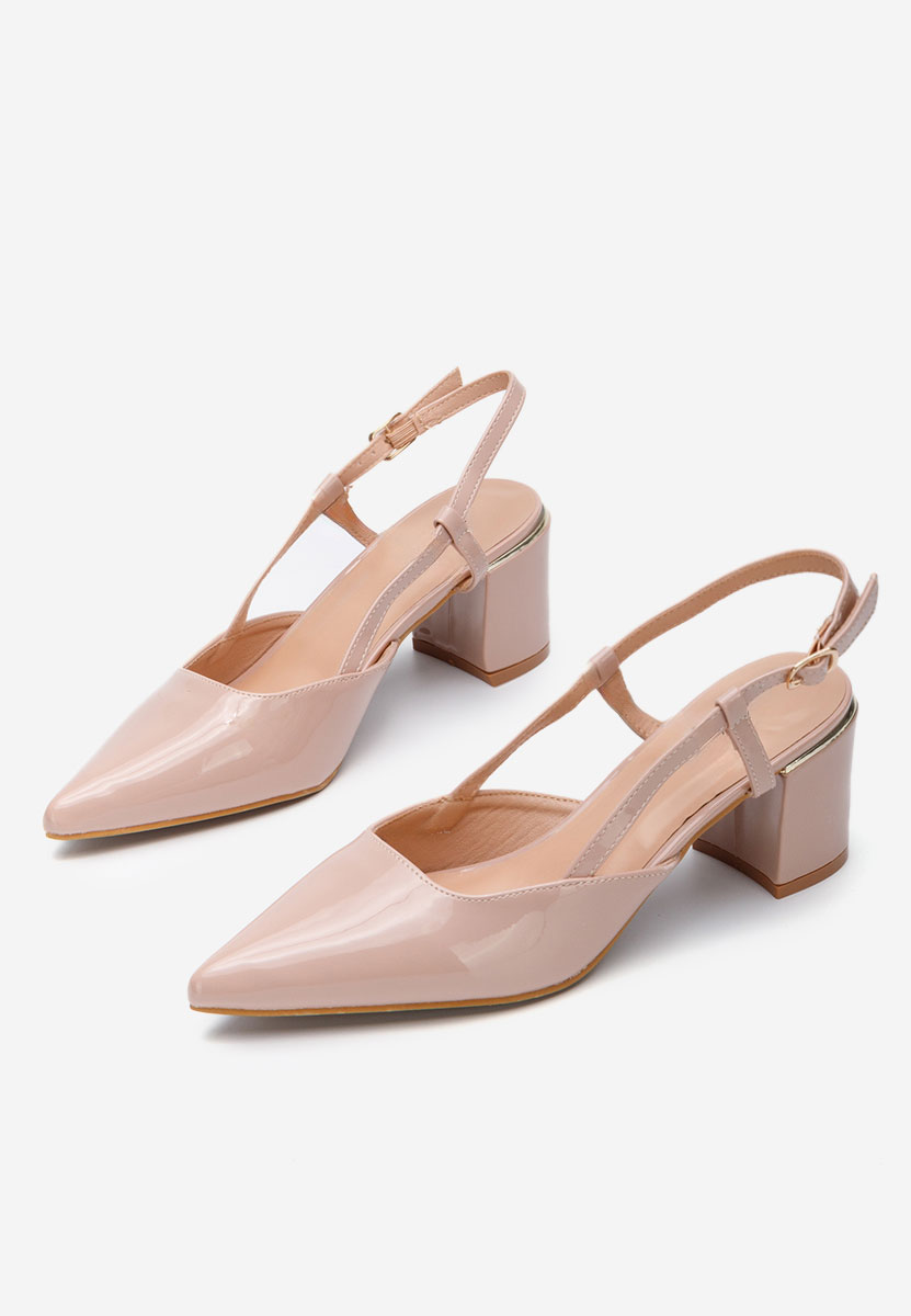 Γόβες slingback Marla μπεζ