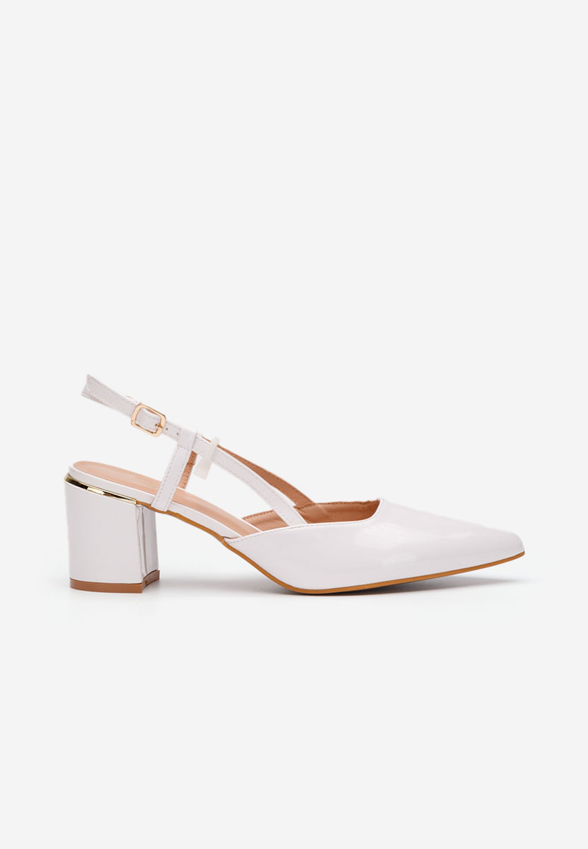 Γόβες slingback Marla λευκά