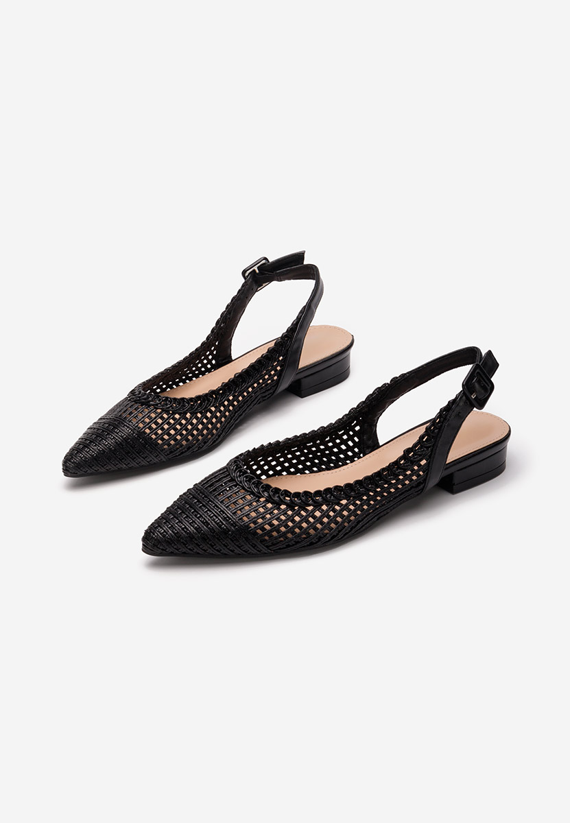 Γόβες slingback Elaina μαύρα