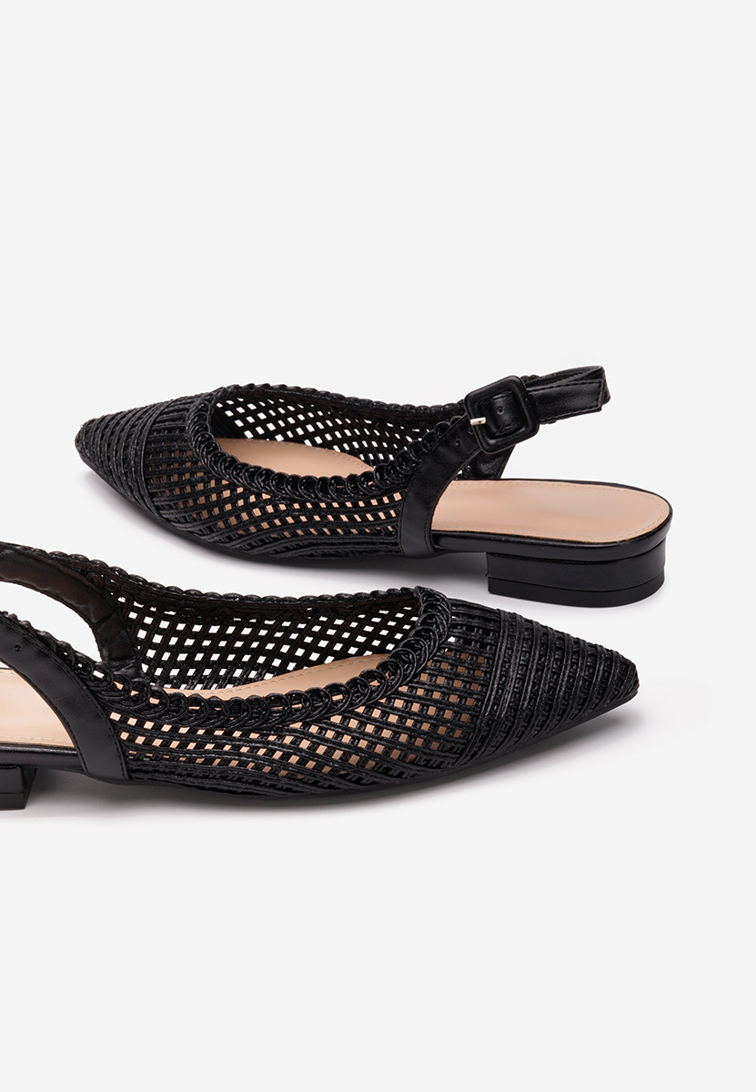 Γόβες slingback Elaina μαύρα