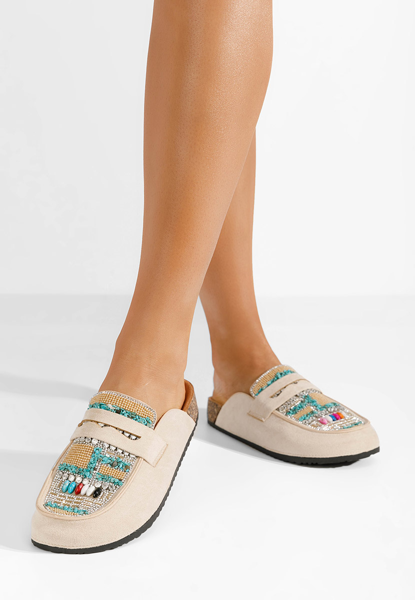 Mules γυναικεια Marlie μπεζ