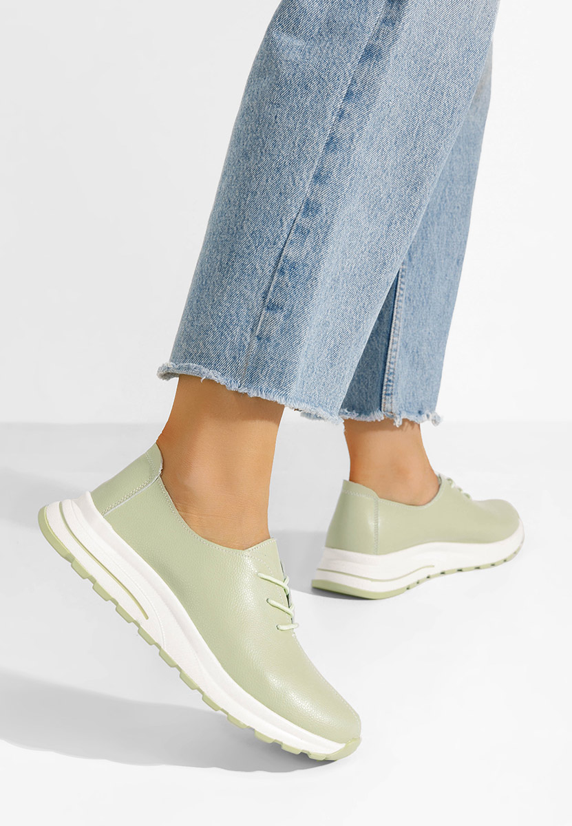 Δερμάτινα παπούτσια Cici πρασινο