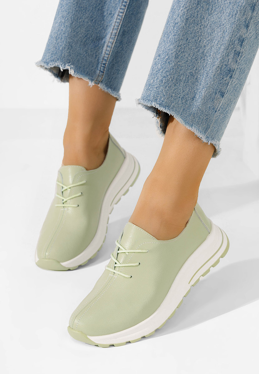 Δερμάτινα παπούτσια Cici πρασινο