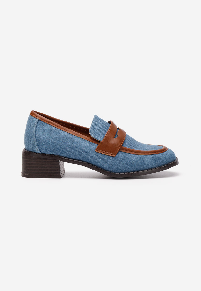 Loafers γυναικεια με τακουνι Bruna μπλε