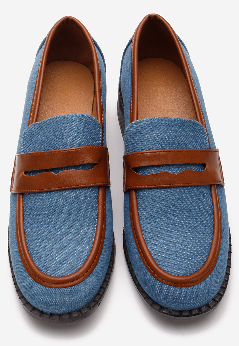 Loafers γυναικεια με τακουνι Bruna μπλε