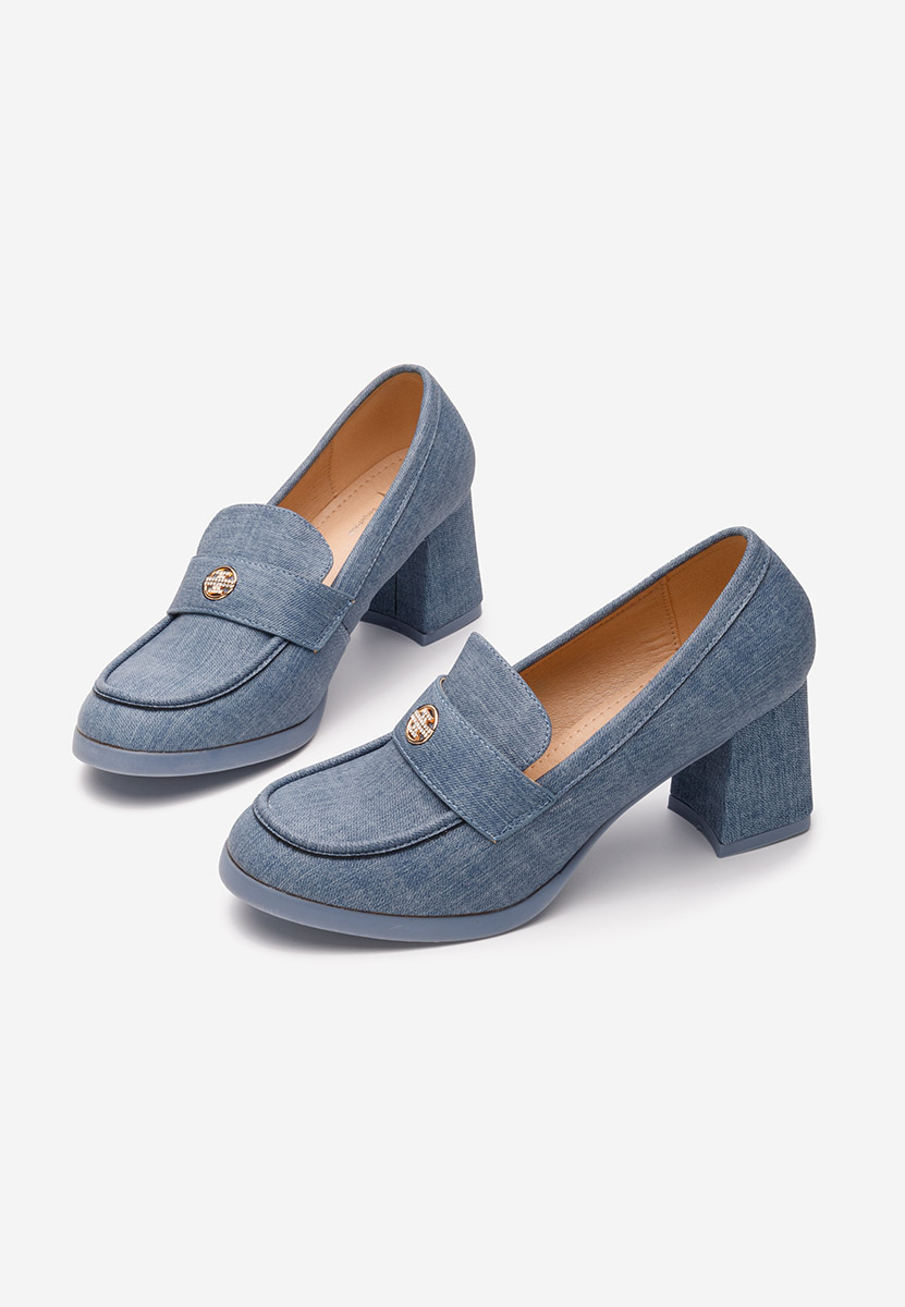 Loafers γυναικεια με τακουνι Jonsia V2 Τζιν