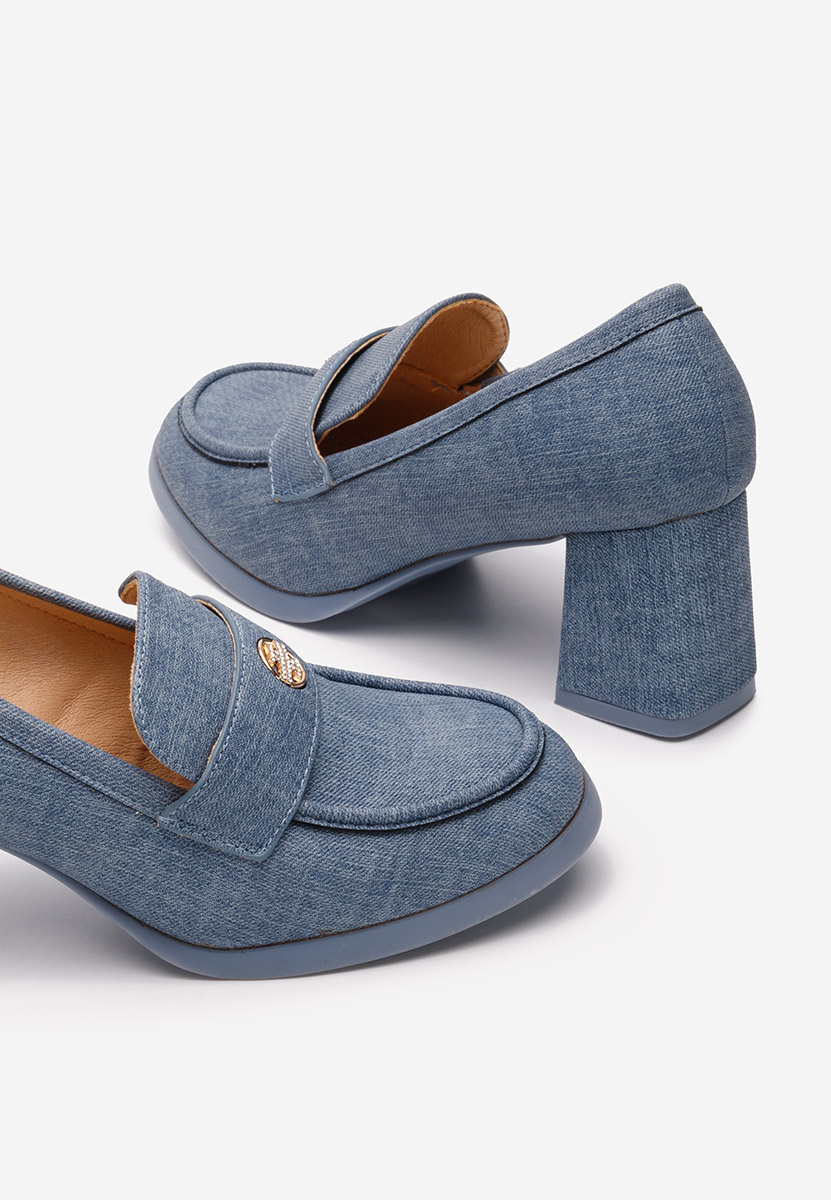 Loafers γυναικεια με τακουνι Jonsia V2 Τζιν