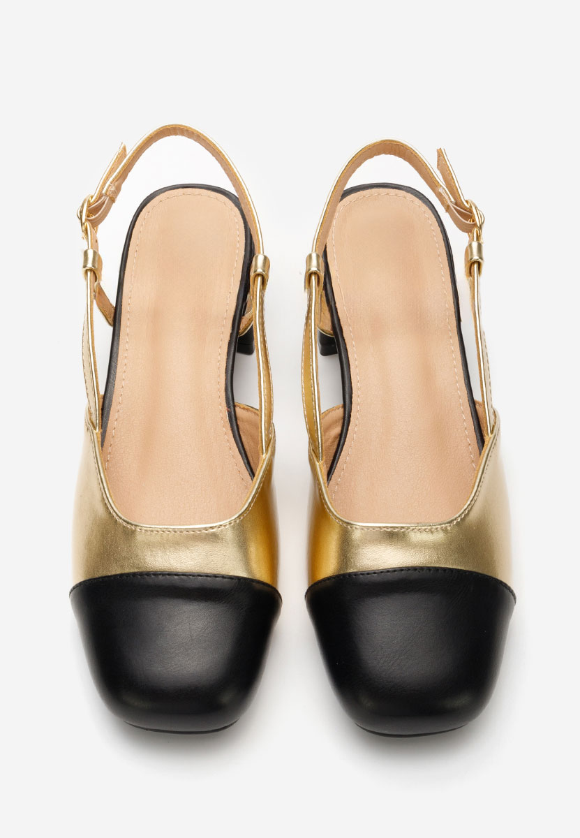 Γόβες slingback Arika χρυσο