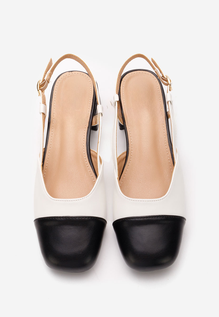 Γόβες slingback Arika λευκά