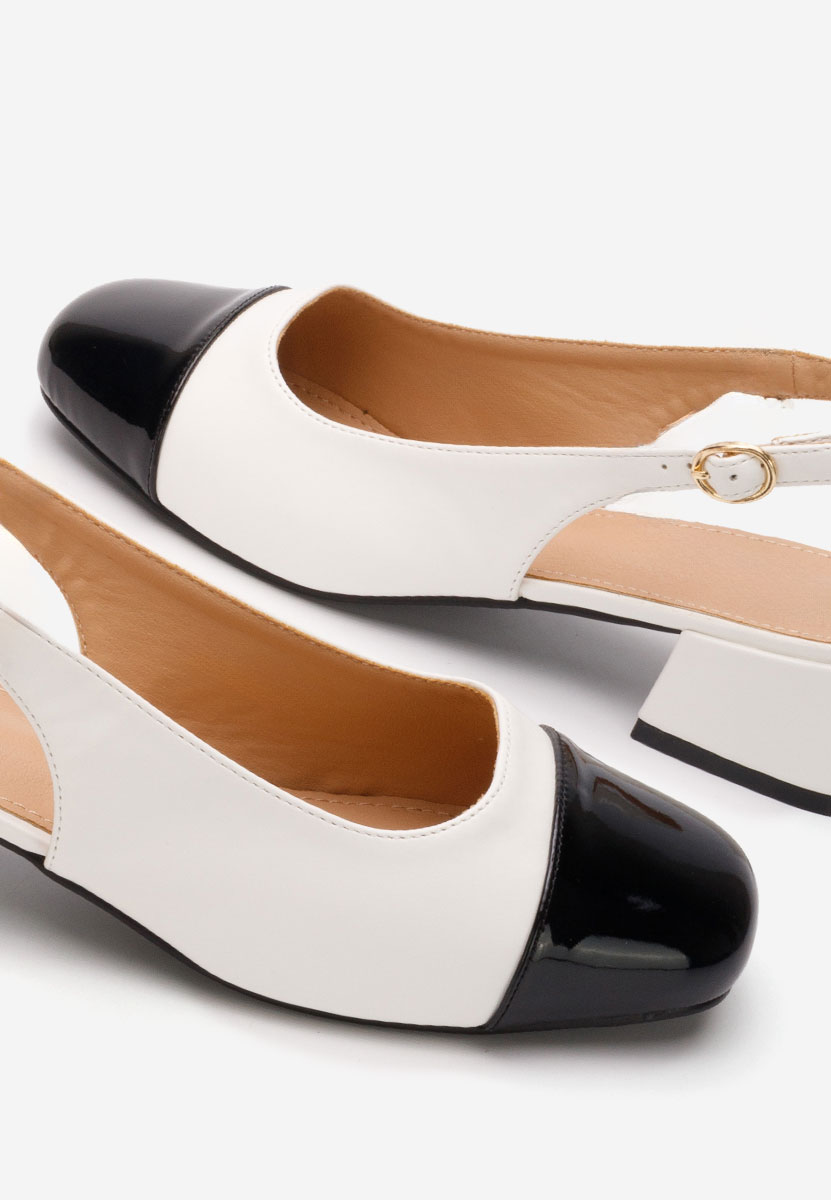 Γόβες slingback Charissa λευκά