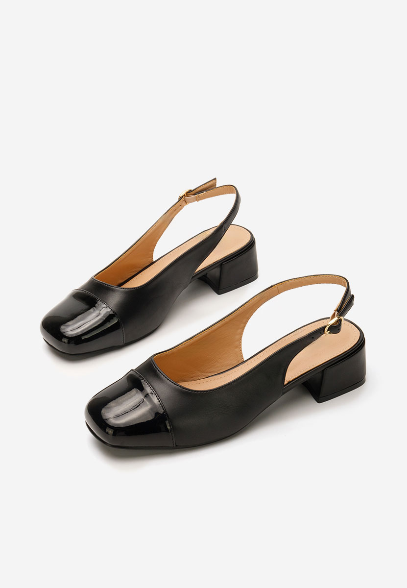 Γόβες slingback Charissa μαύρα
