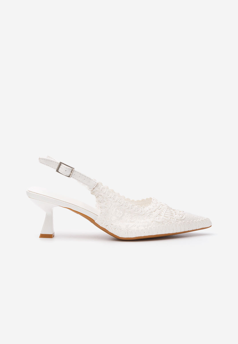 Γόβες slingback Alisiana λευκά