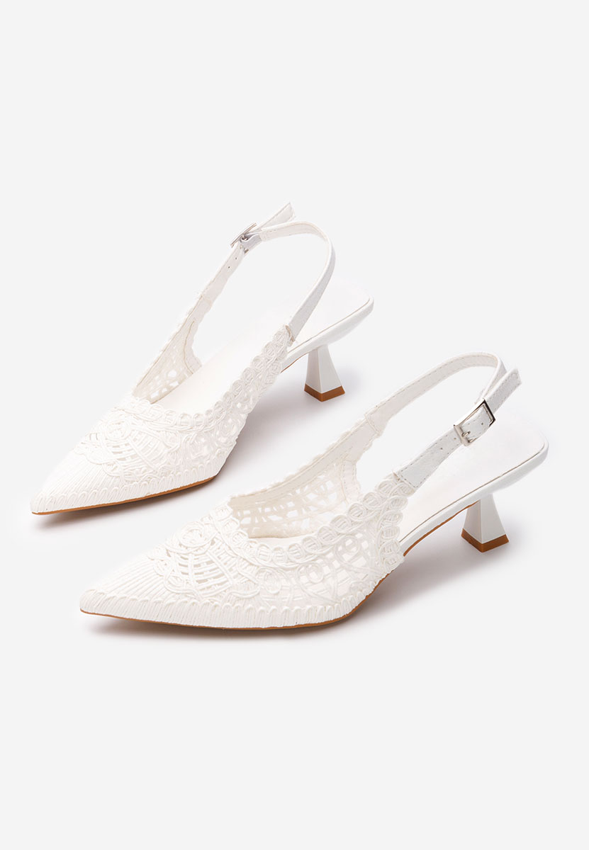 Γόβες slingback Alisiana λευκά