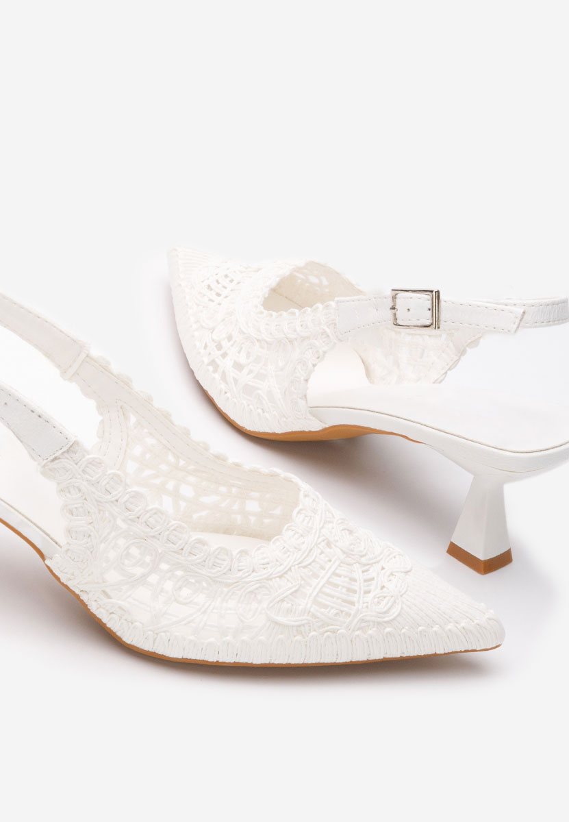 Γόβες slingback Alisiana λευκά