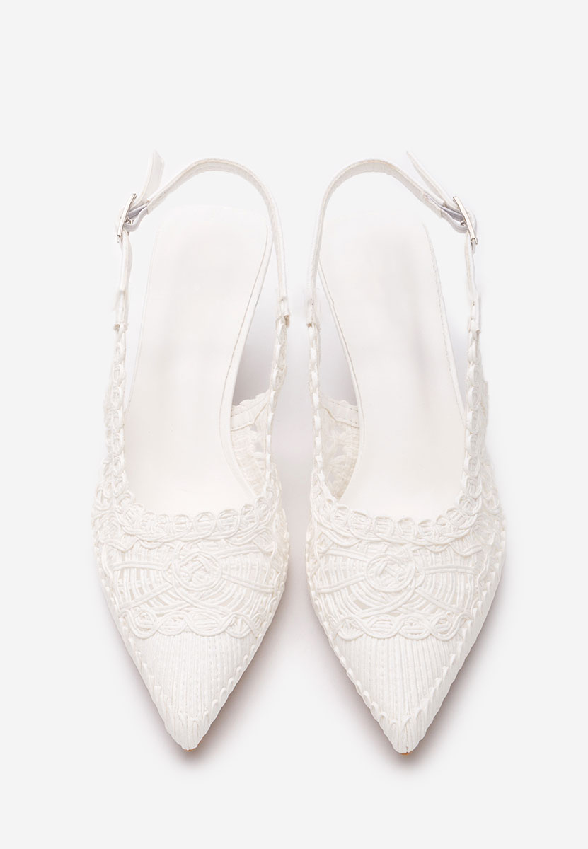 Γόβες slingback Alisiana λευκά