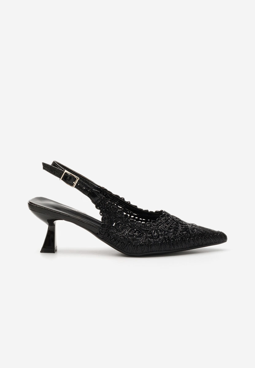 Γόβες slingback Alisiana μαύρα