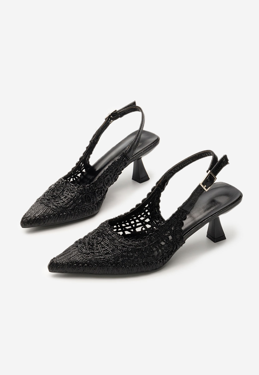 Γόβες slingback Alisiana μαύρα