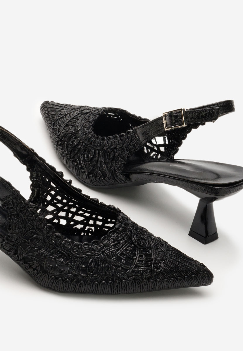 Γόβες slingback Alisiana μαύρα