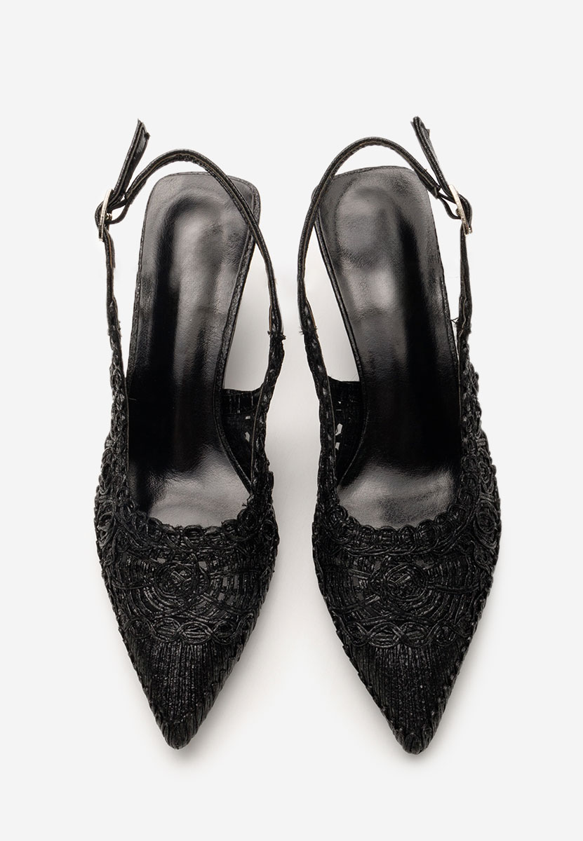 Γόβες slingback Alisiana μαύρα