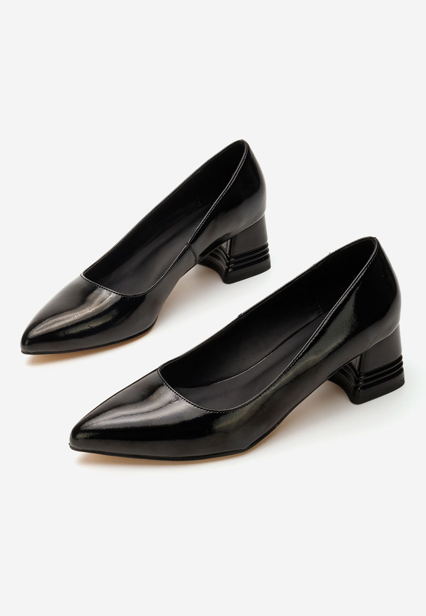 Γόβες με χοντρό τακούνι Fadicia μαύρα