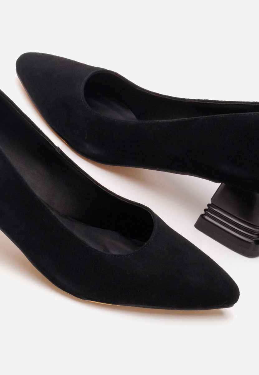 Γόβες με χοντρό τακούνι Fadicia V2 μαύρα