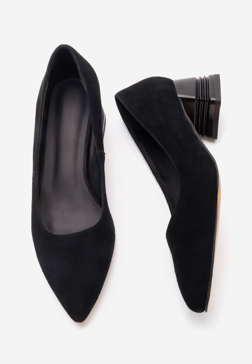 Γόβες με χοντρό τακούνι Fadicia V2 μαύρα