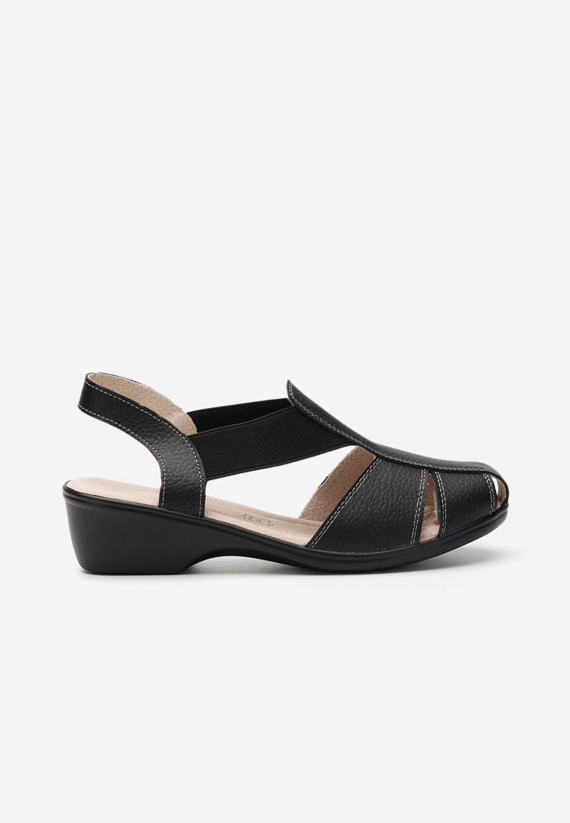 γυναικεια πεδιλα με χαμηλο τακουνι Melona V4 Μαύρα