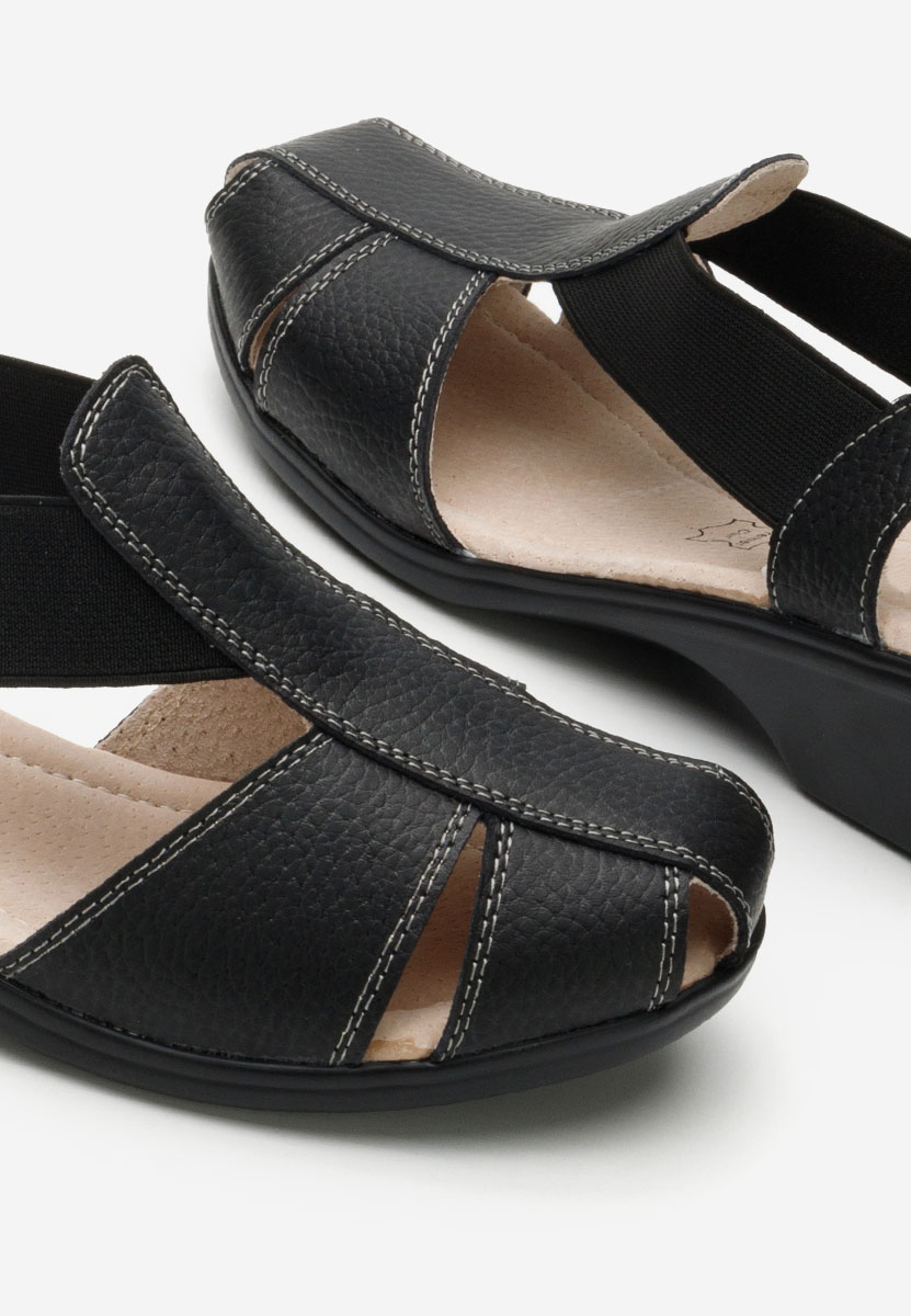 γυναικεια πεδιλα με χαμηλο τακουνι Melona V4 Μαύρα