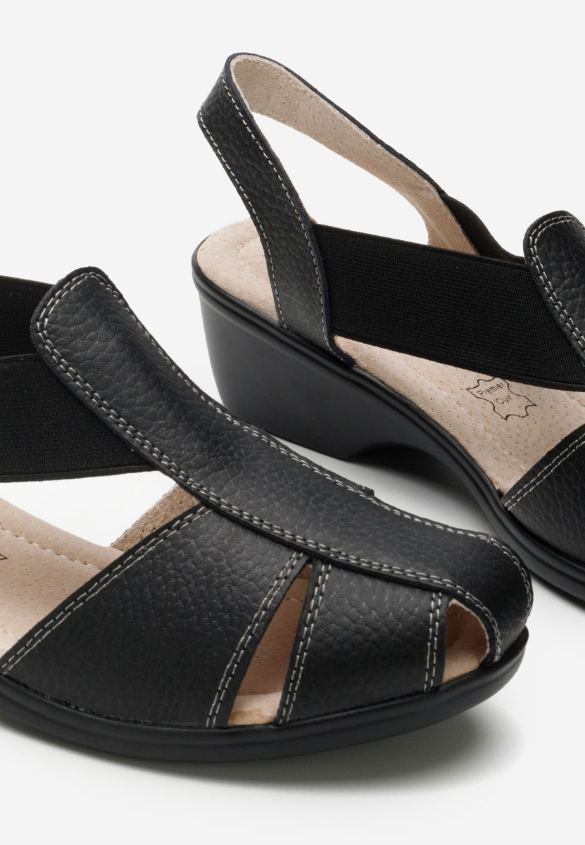 γυναικεια πεδιλα με χαμηλο τακουνι Melona V4 Μαύρα