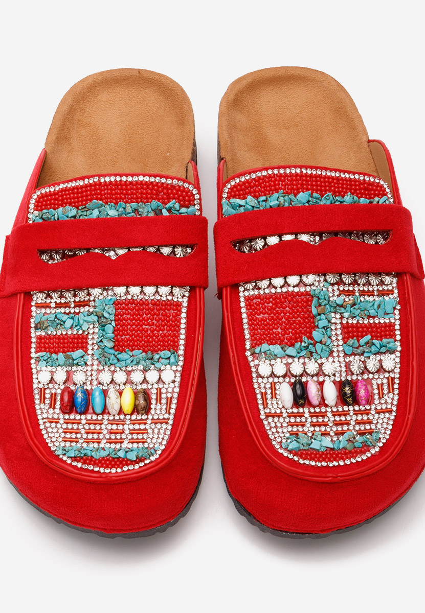 Mules γυναικεια Marlie κοκκινο