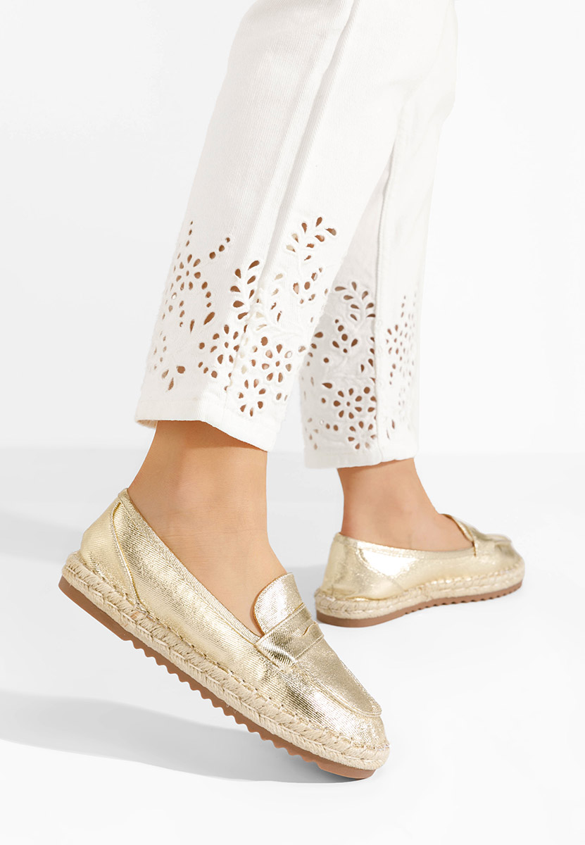 Μοκασίνια γυναικεια Elanore χρυσο