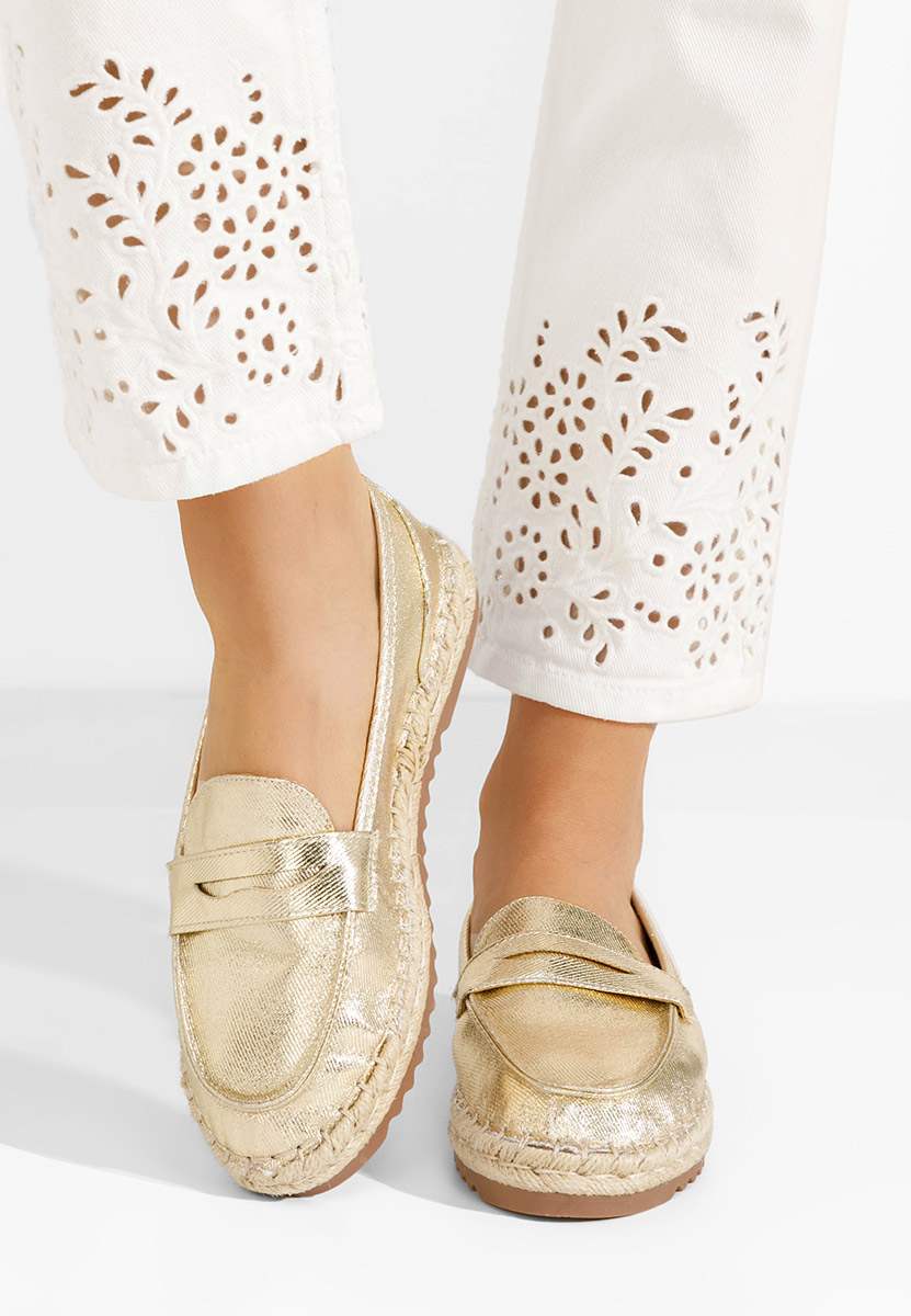 Μοκασίνια γυναικεια Elanore χρυσο