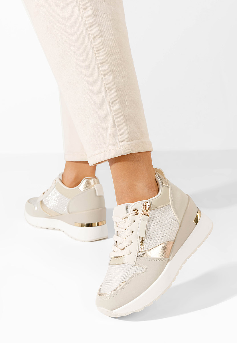Sneakers με πλατφόρμα Zenna μπεζ