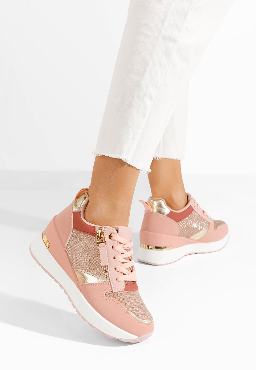 Sneakers με πλατφόρμα Zenna ροζ