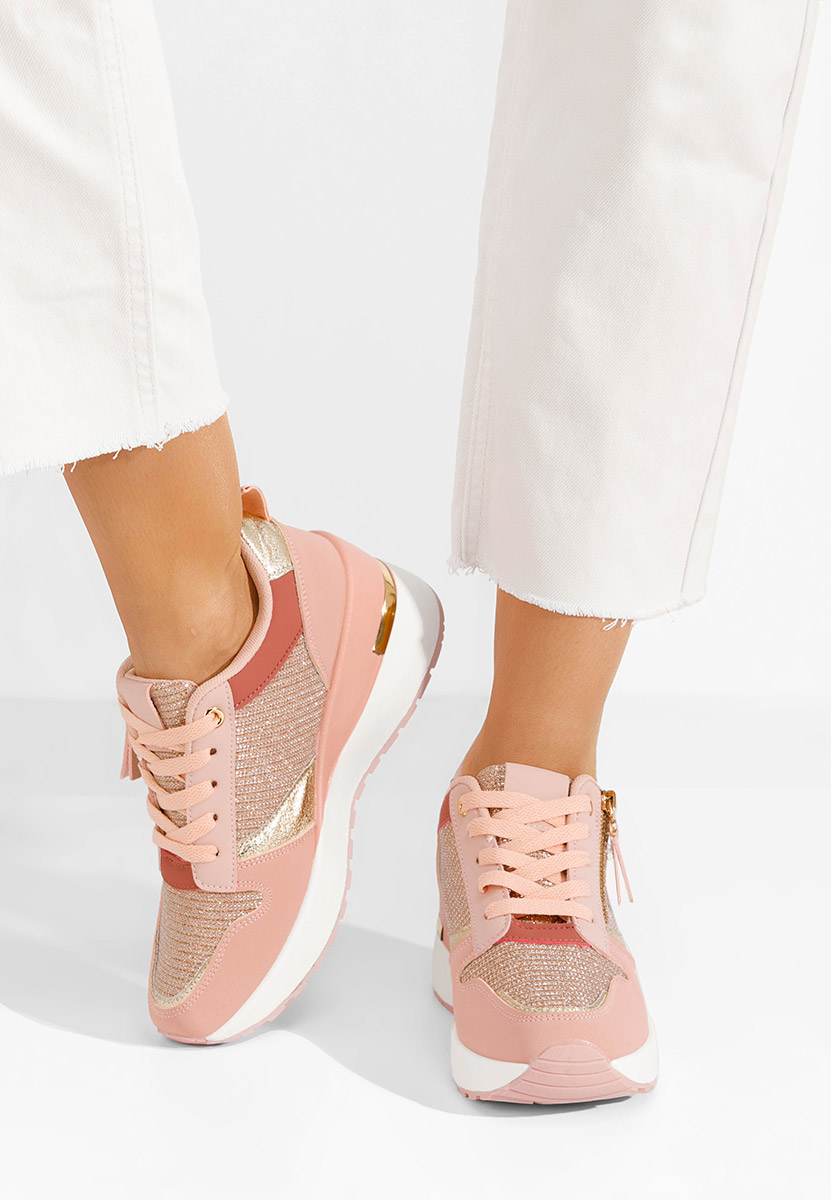Sneakers με πλατφόρμα Zenna ροζ