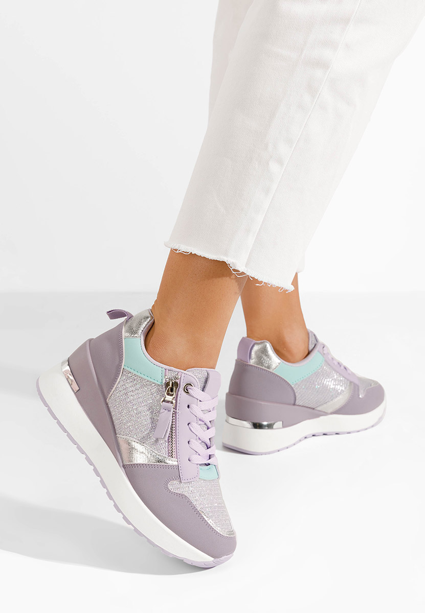 Sneakers με πλατφόρμα Zenna λιλα