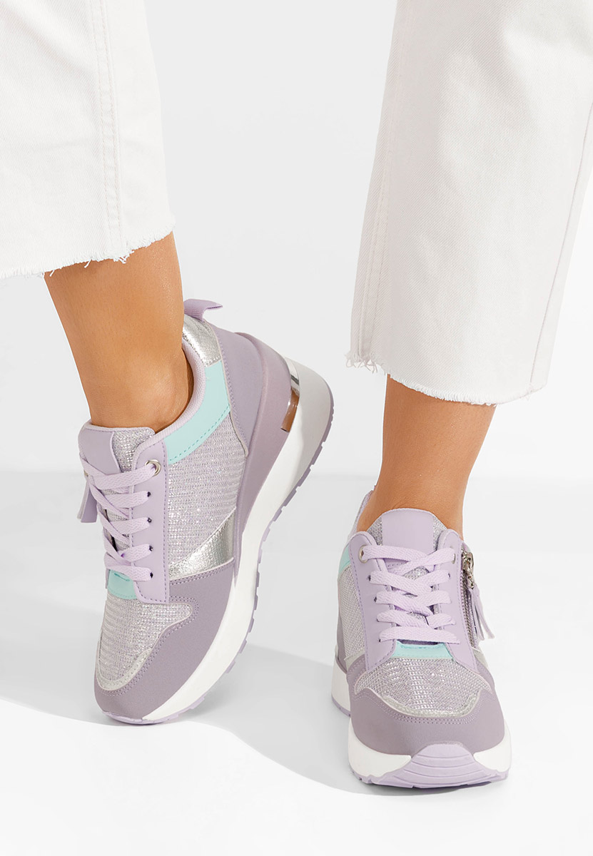Sneakers με πλατφόρμα Zenna λιλα