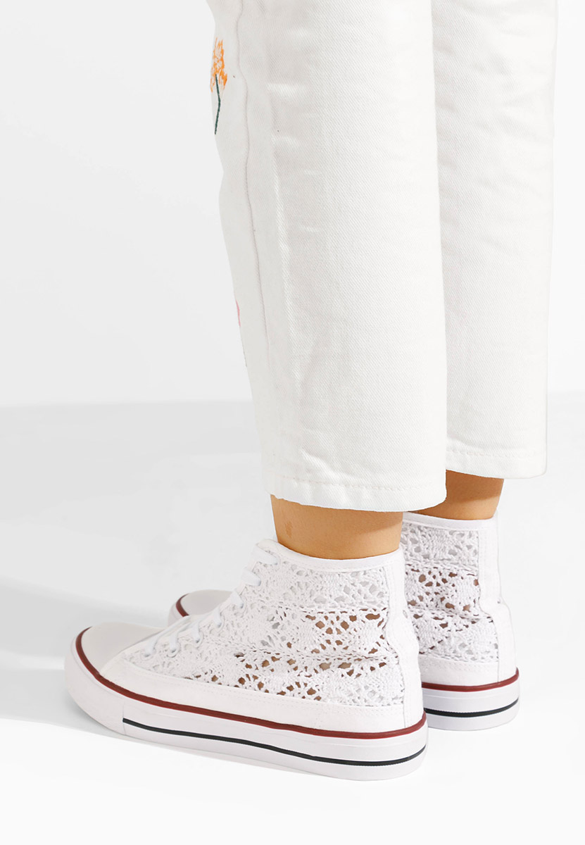 Γυναικεία sneakers αστραγάλο Miyana V2 λευκά