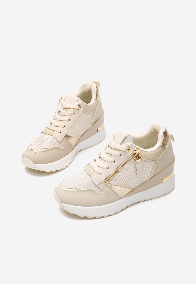 Sneakers με πλατφόρμα Zenna μπεζ