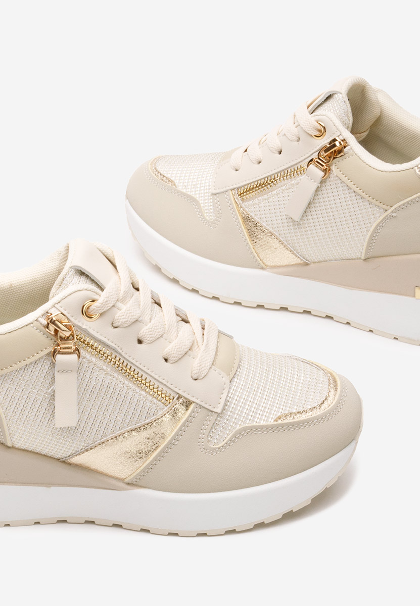 Sneakers με πλατφόρμα Zenna μπεζ