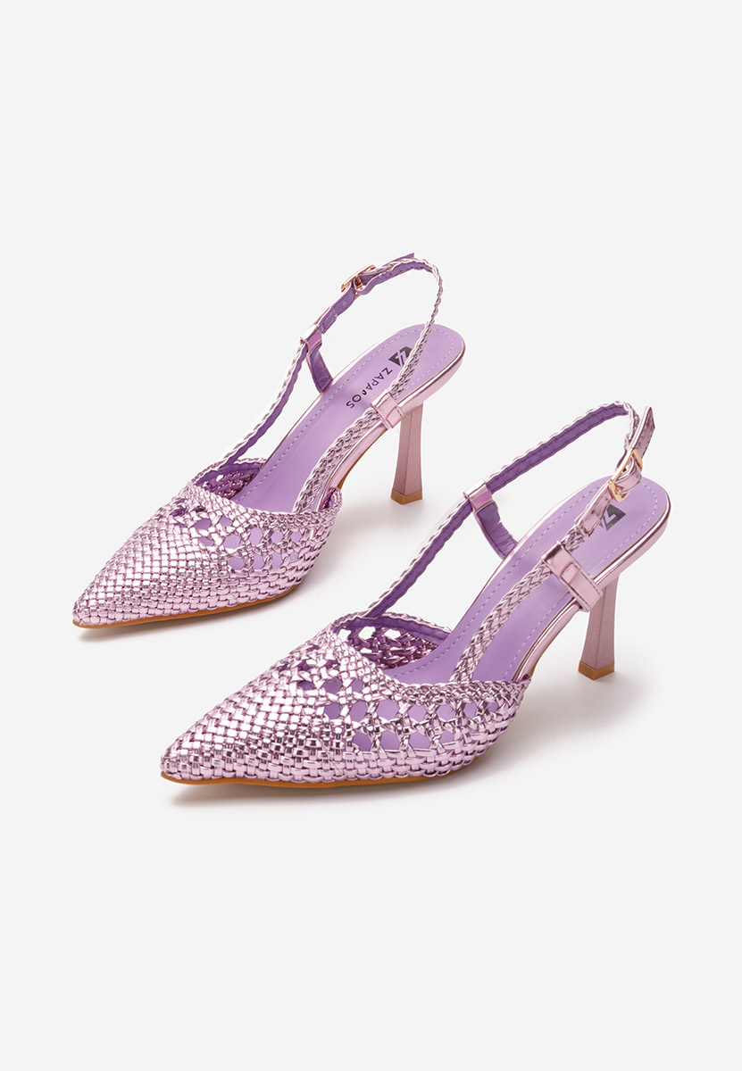 Γόβες slingback Heliosa μωβ