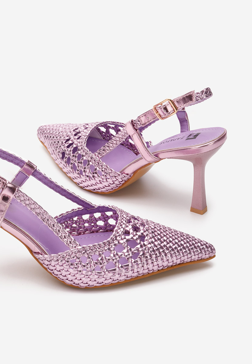 Γόβες slingback Heliosa μωβ