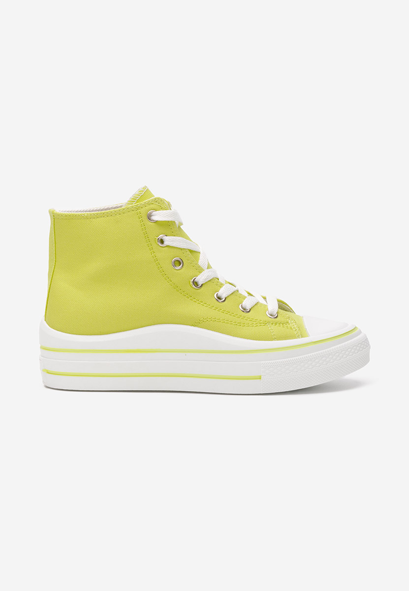Γυναικεία sneakers αστραγάλο Hanya λεμονι