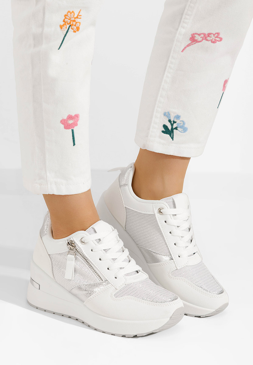 Sneakers με πλατφόρμα Zenna λευκά