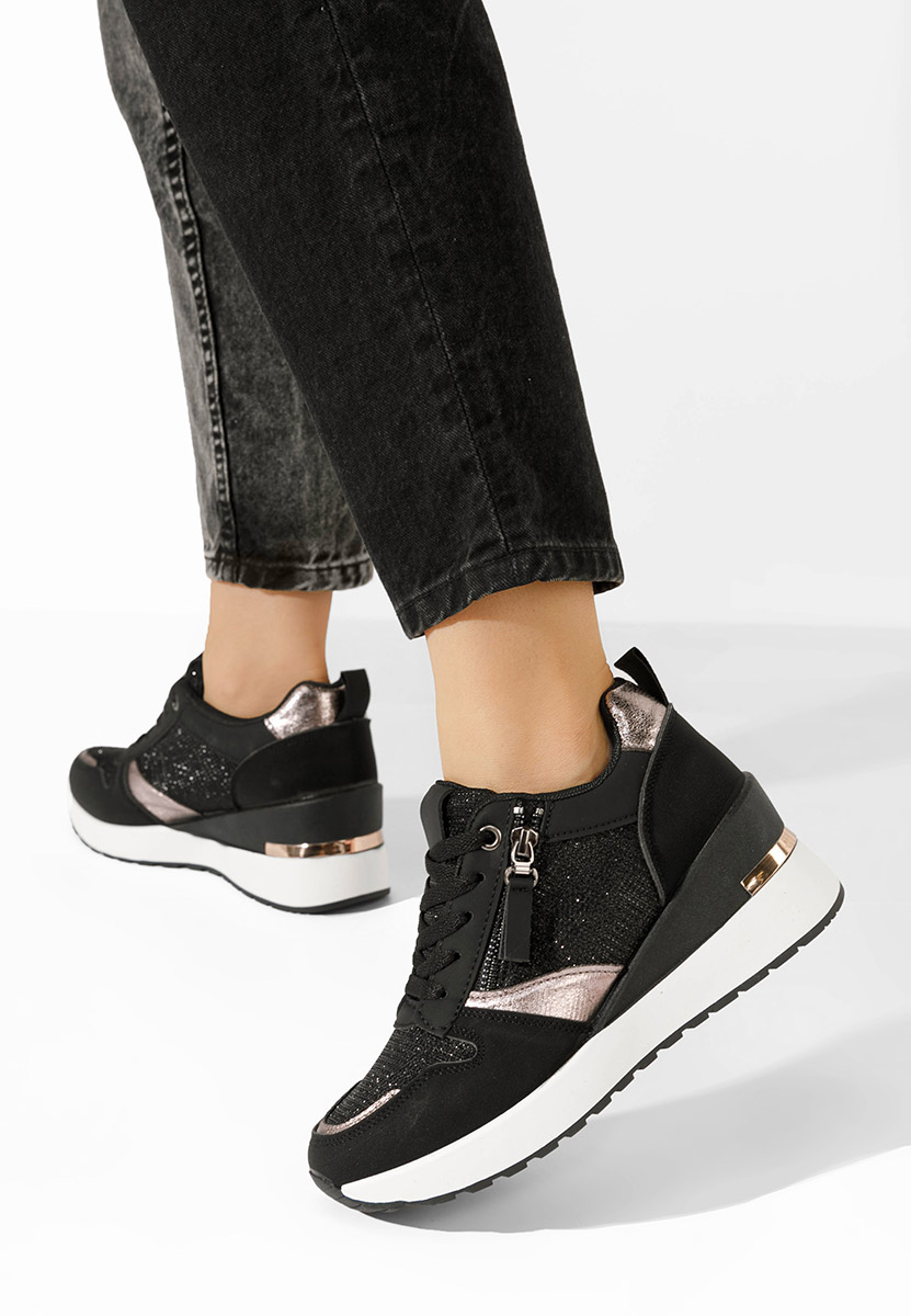 Sneakers με πλατφόρμα Zenna μαύρα