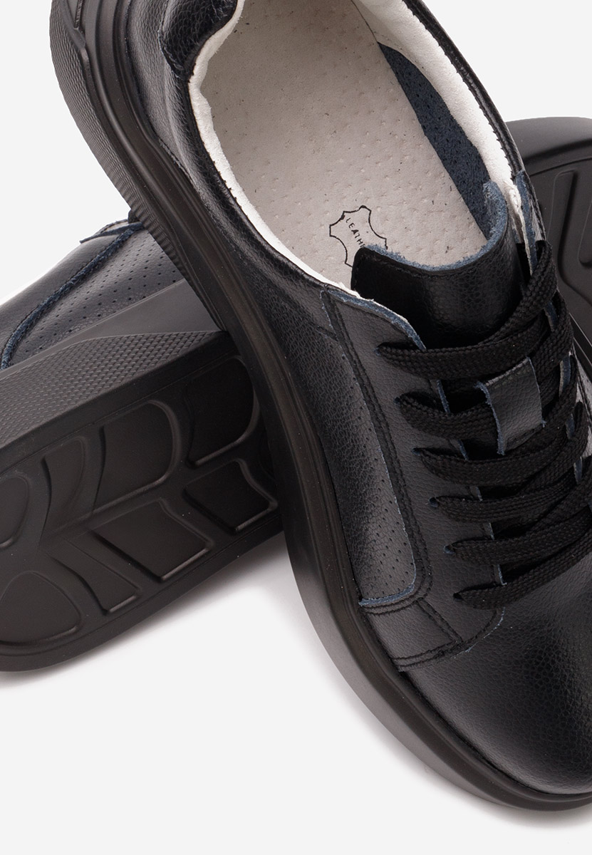 Sneakers γυναικεια δερματινα Jenina μαύρα