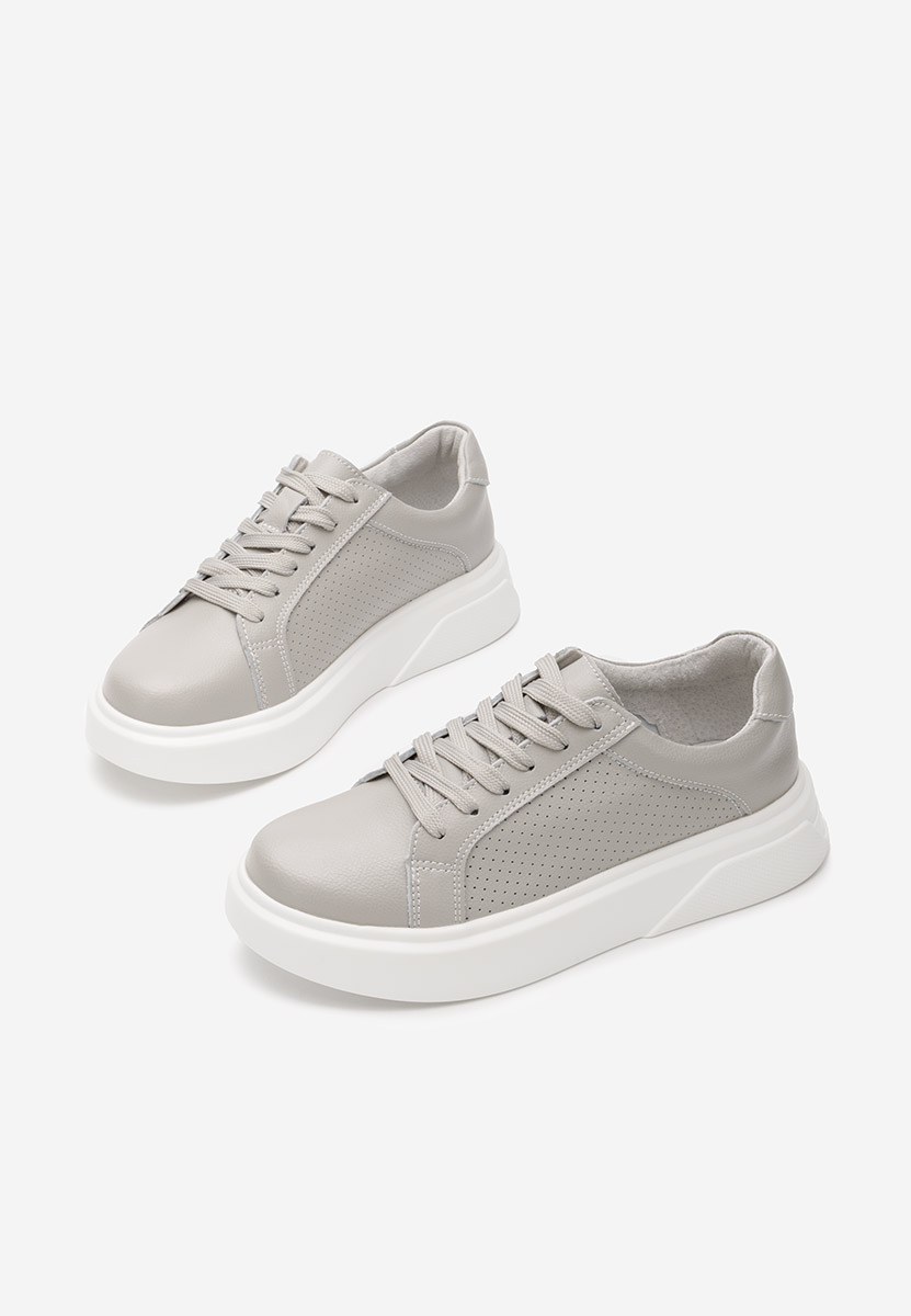 Sneakers γυναικεια δερματινα Jenina γκρι