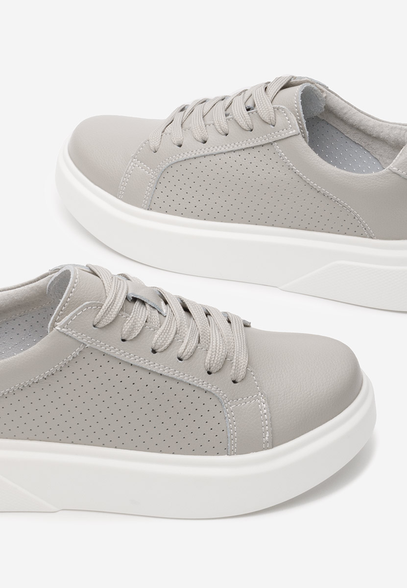 Sneakers γυναικεια δερματινα Jenina γκρι
