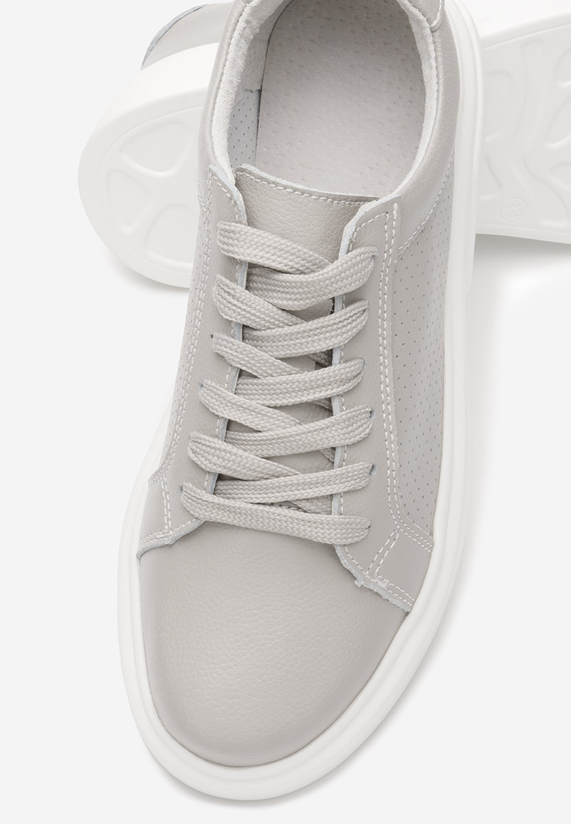 Sneakers γυναικεια δερματινα Jenina γκρι