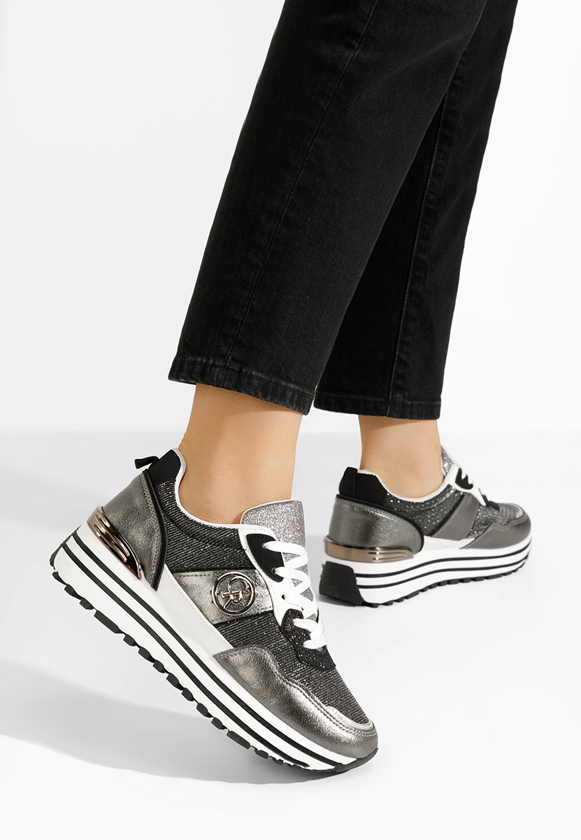 Sneakers με πλατφόρμα Lamisia γκρι